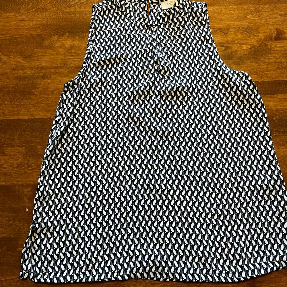 Loft Outlet Petite Print Sleeveless Top PXS